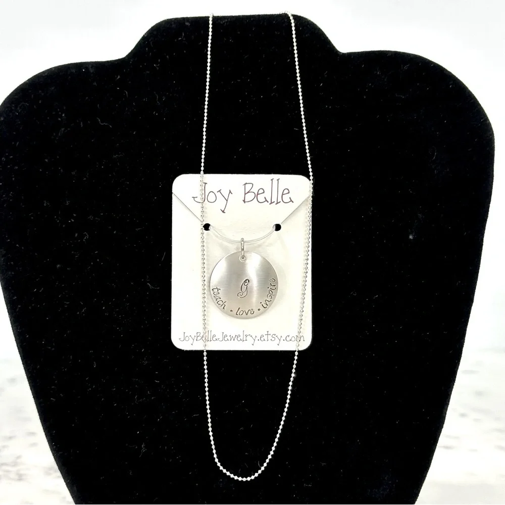 JOY BELLE Teach Love Inspire Charm Origami Necklace Jewelry 16-18” - Picture 1 of 7